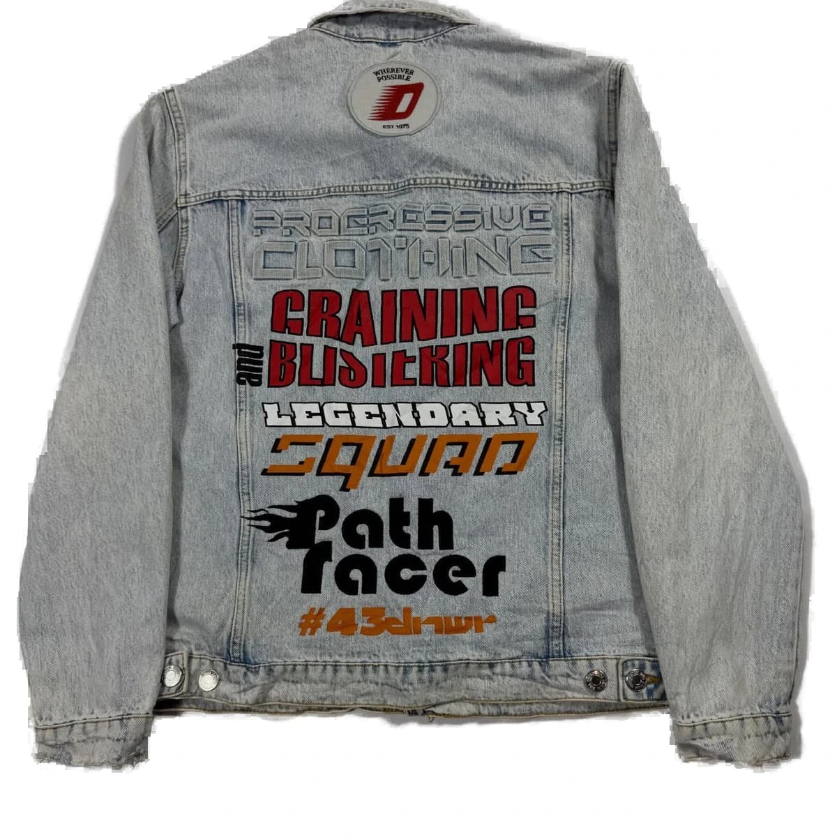 Graphic Denim Trucker Jacket