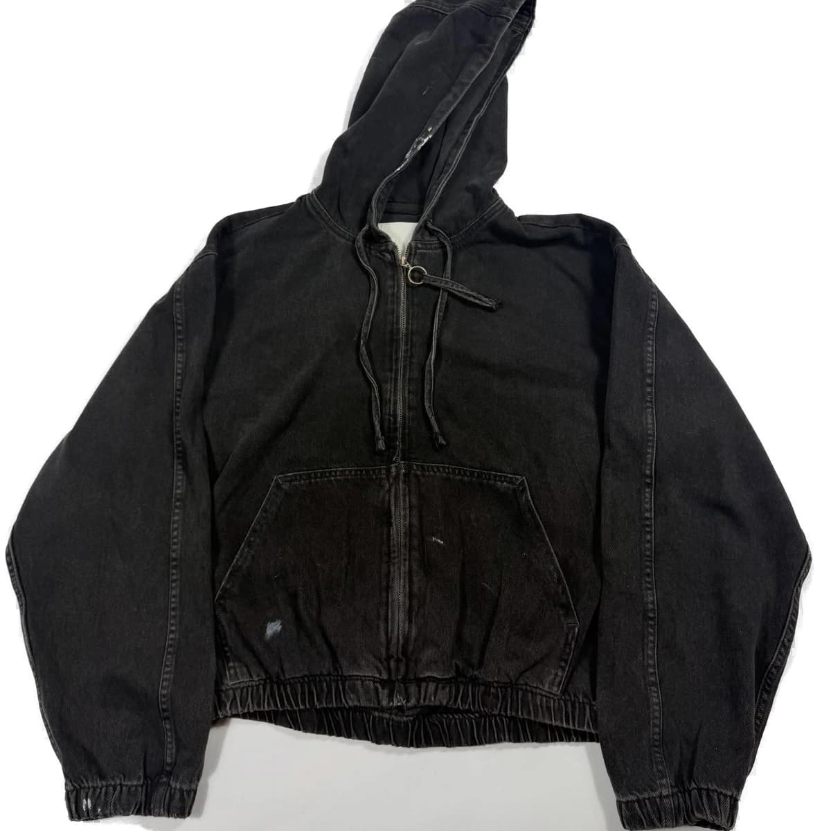 Black Denim Hooded Jacket