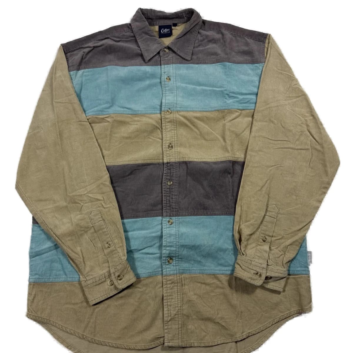 Colour-Block Striped Shirt
