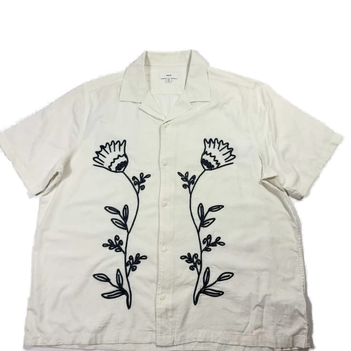 Cream Floral Graphic Shirt