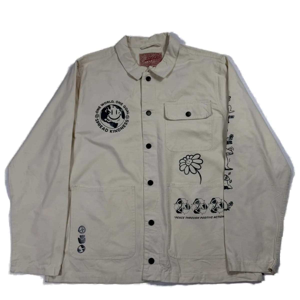 Cream Graphic Overshirt