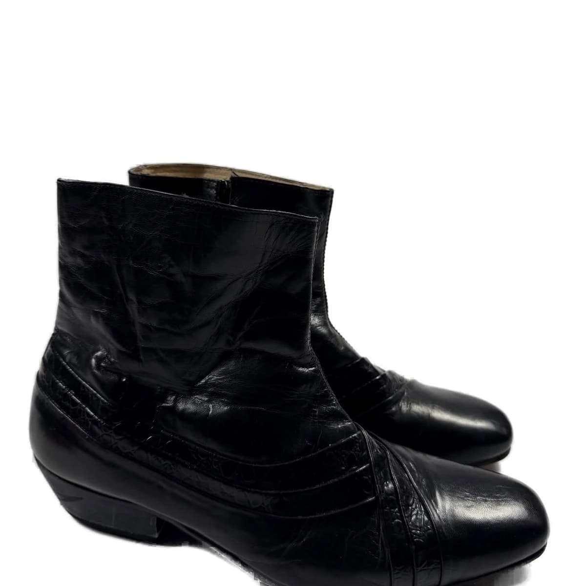 Black Leather Ankle Boots