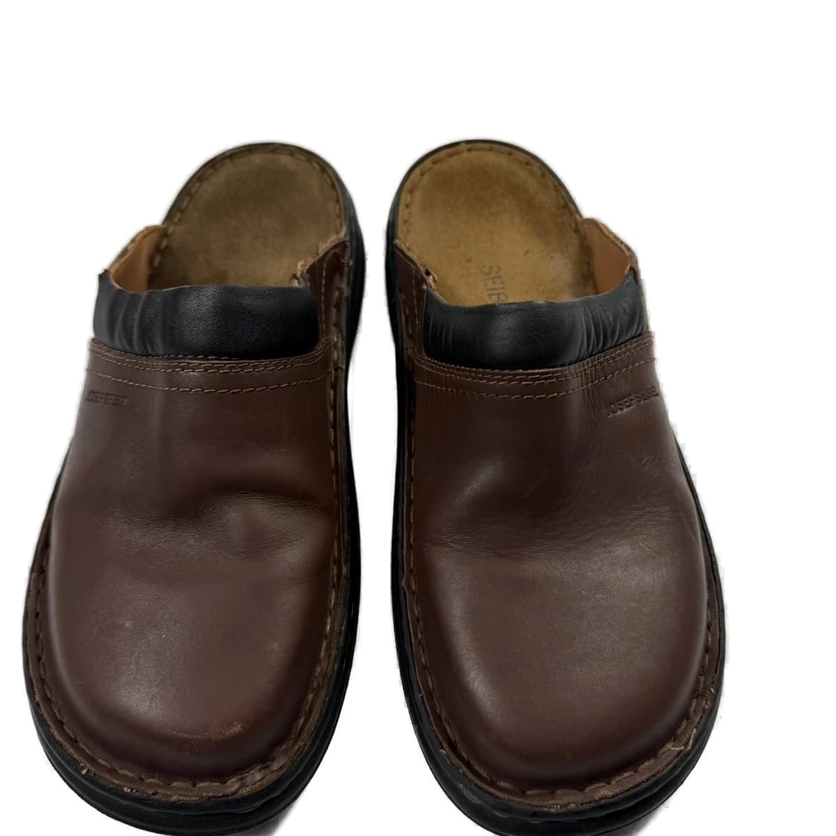 Brown Leather Clogs